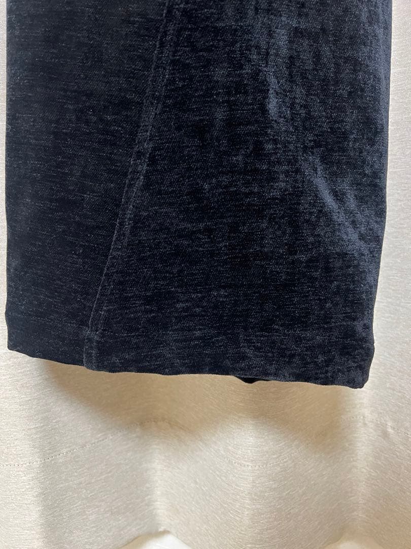 パンツ WASHED VELVET CURVE CUT WIDE PANTS WYM