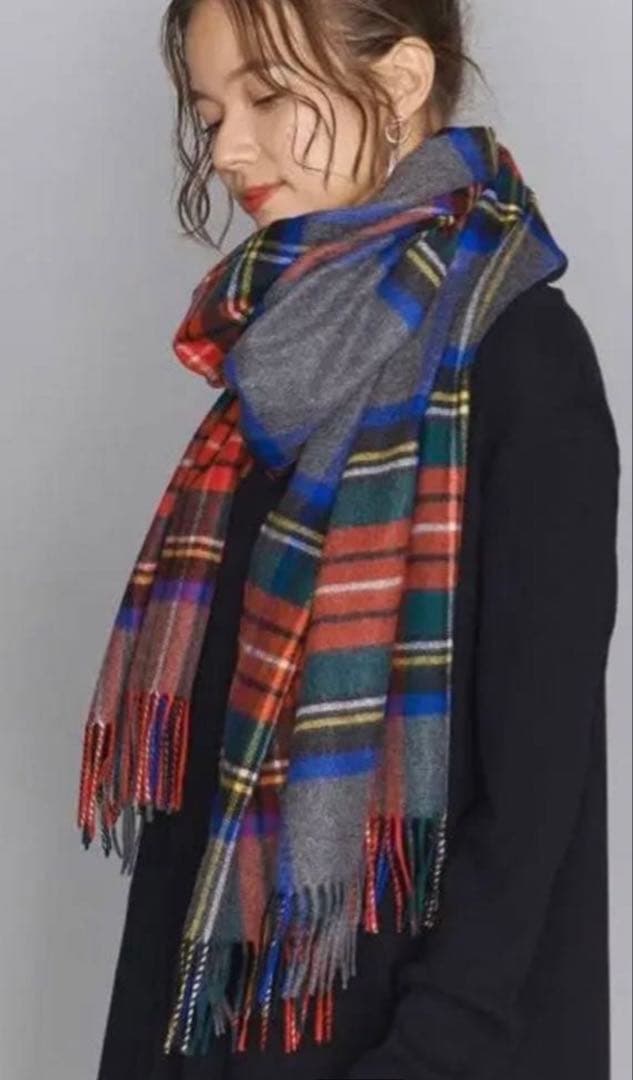 【美品！】ジョンストンズ　カシミヤストール　グレースチュアート