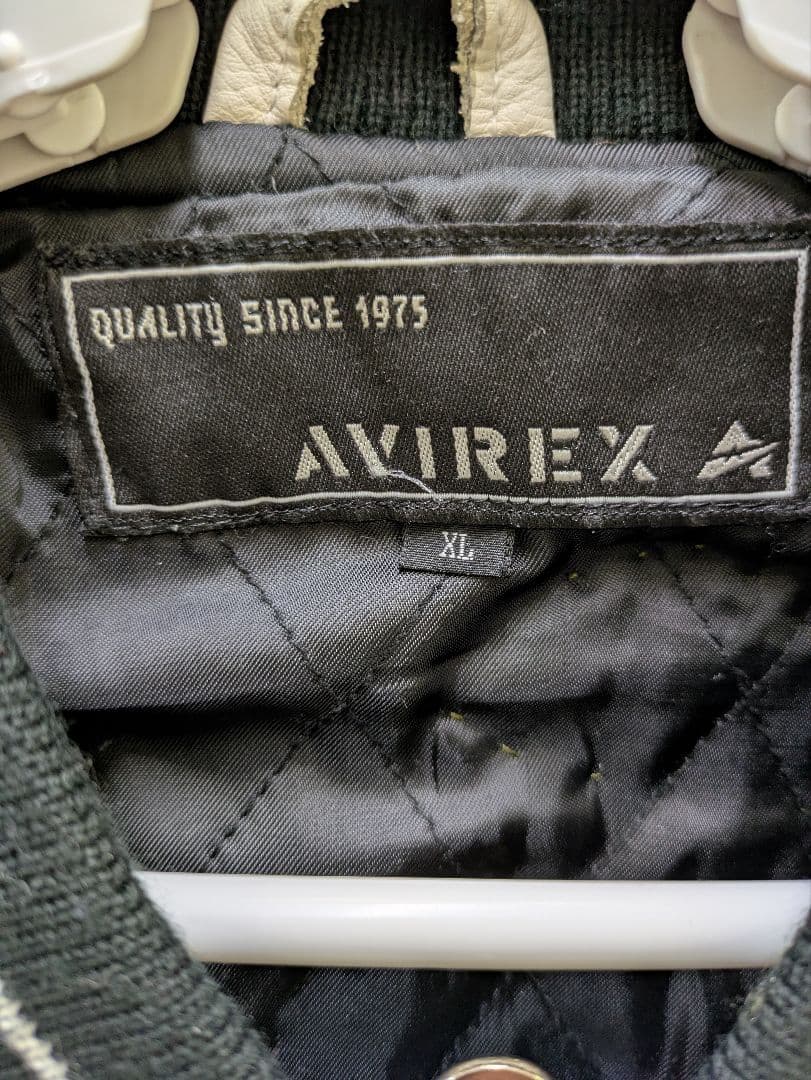 シ*ー様 AVIREX☆袖革 スタジャン XL