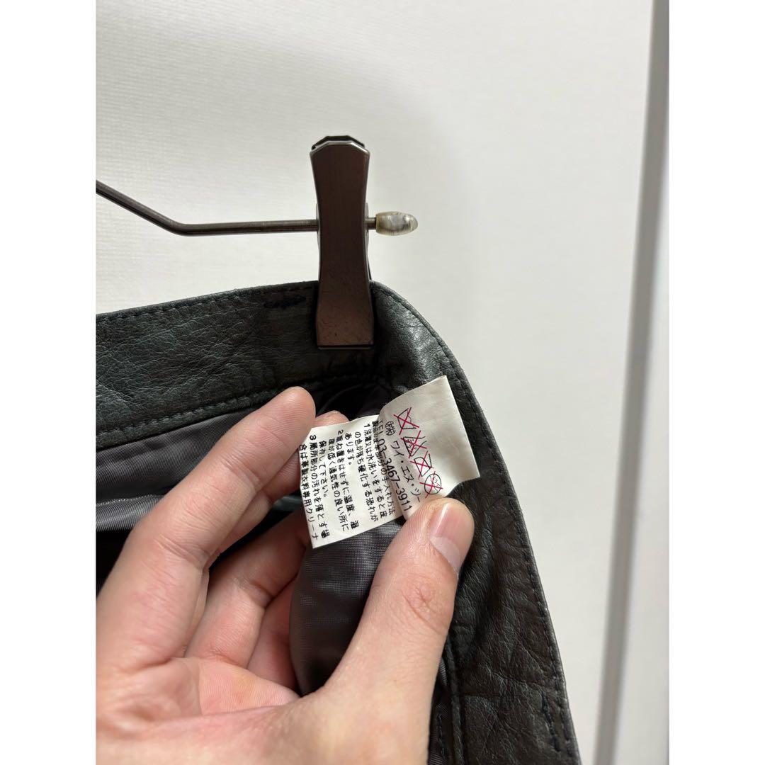 vintage 90s 00s y2k セージグリーン グレー レザーパンツ