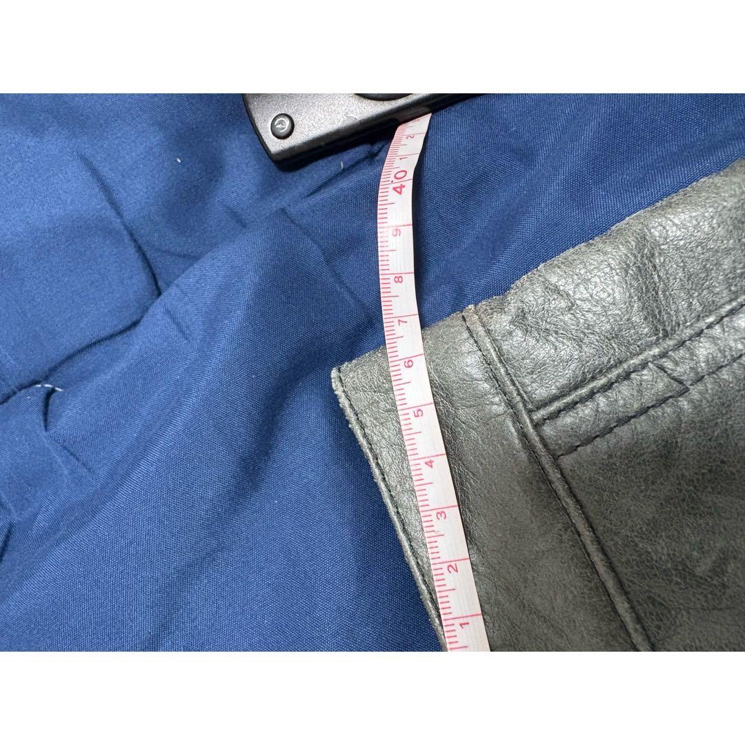 vintage 90s 00s y2k セージグリーン グレー レザーパンツ