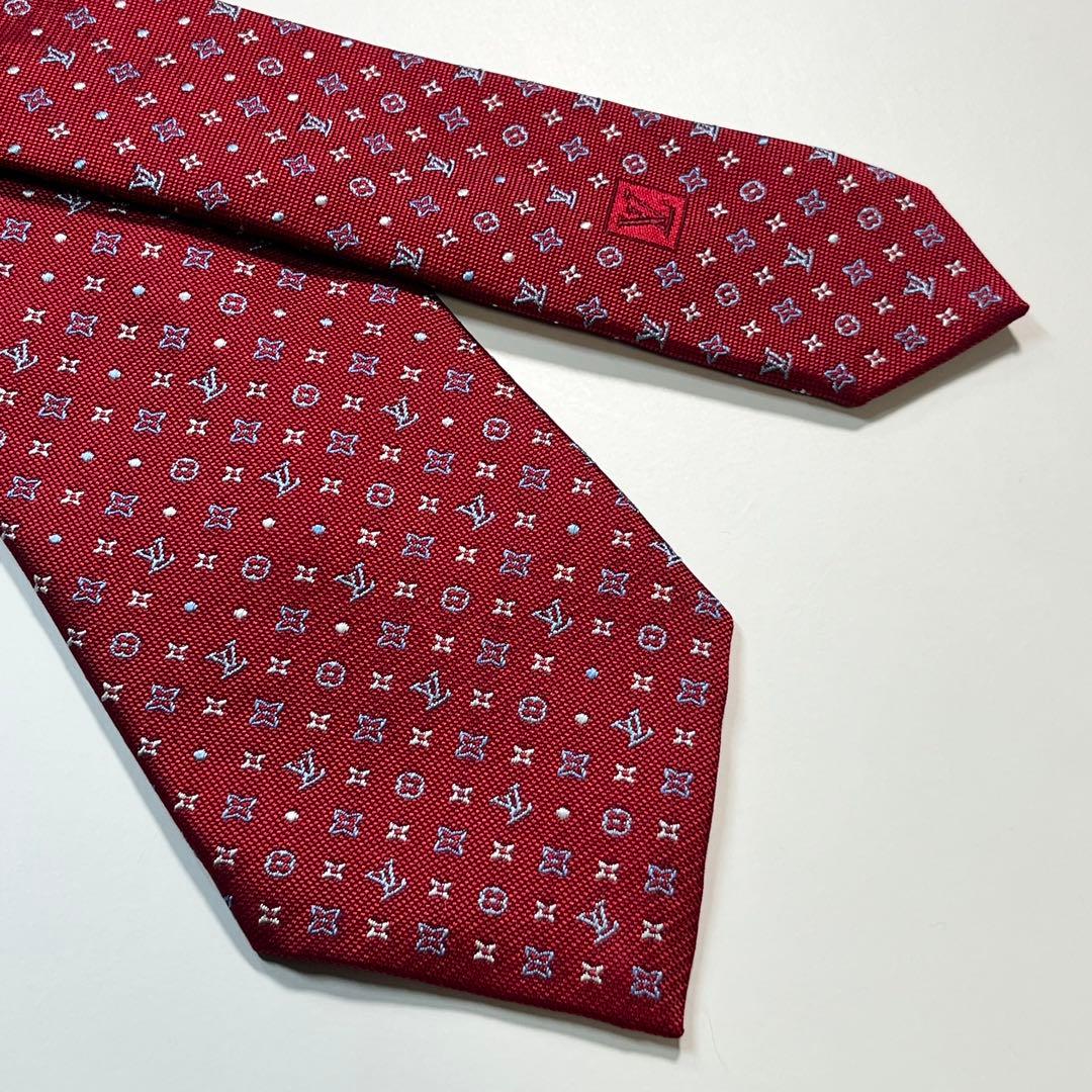 ✨極美品✨LOUIS VUITTON ルイヴィトン　ネクタイ　モノグラム　ドット