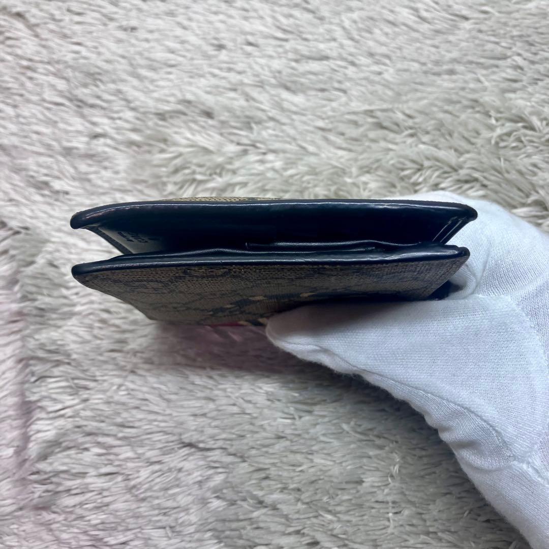 箱付き極美品✨GUCCI キングスネーク GGスプリーム 二つ折り財布 GG柄