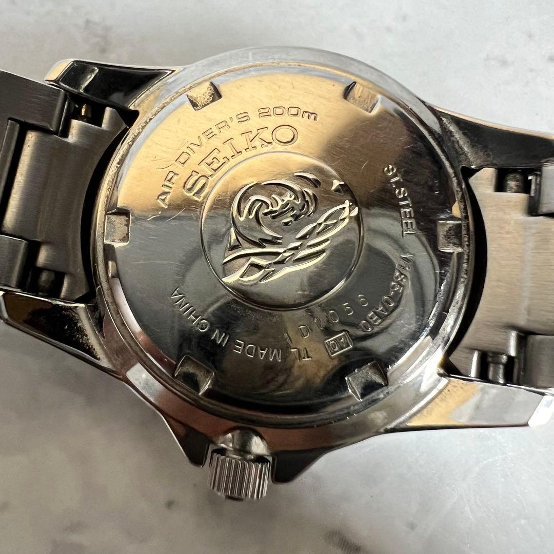 稼働美品 セイコー ダイバーズ レディース腕時計 V185-0AB0