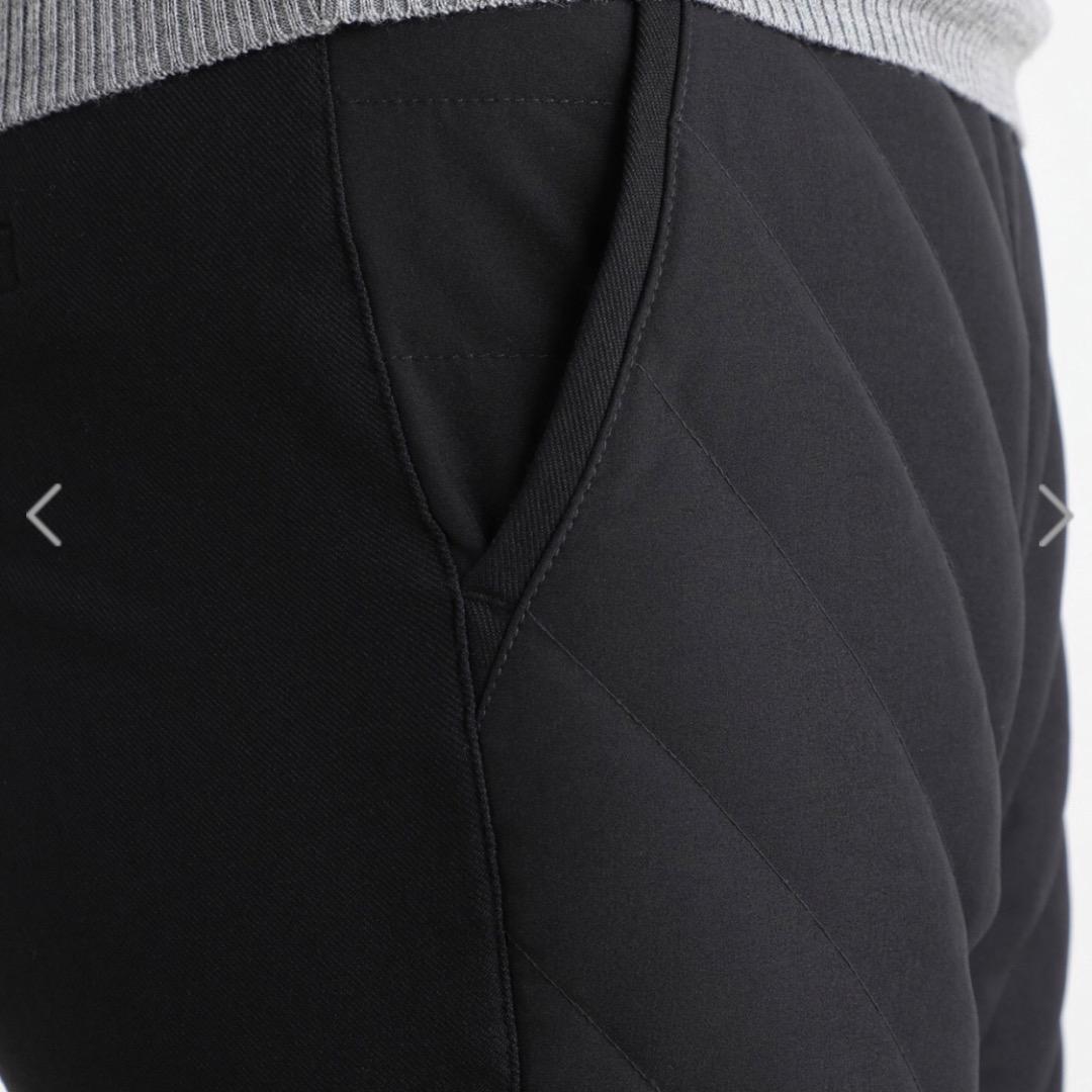 残りわずか☆黒LL ×２点 ブロンドール 撥水 切替 ダウンパンツ ポーチ付き