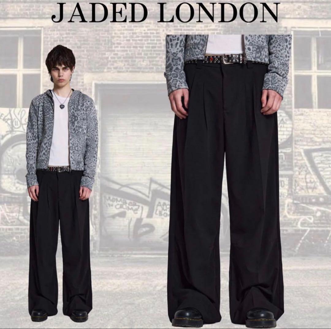 jaded london スラックスW32 黒