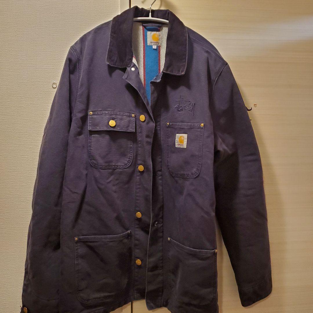 Stussy×Carharttネイビー　ミシガンチョアコート