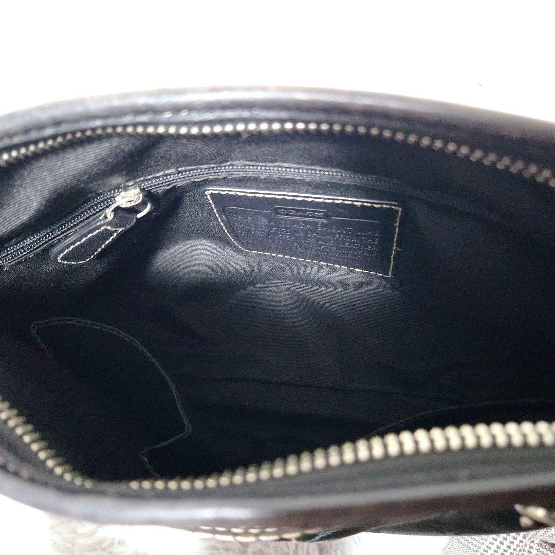 COACH シグネチャー ワンショルダーバッグ 黒 F07077