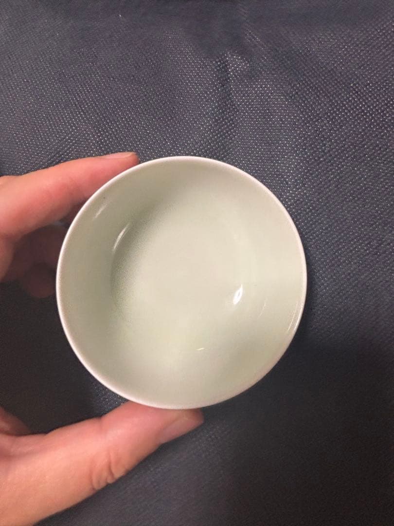 中国清時代　闘彩　寿桃茶碗 盃 豆彩 鬥彩 大清雍正年製在銘 官窯 2個セット