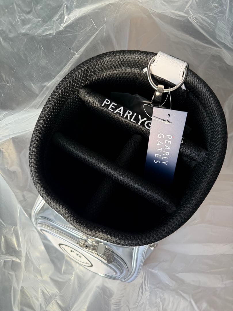 PEARLY GATES キャディバッグ ホワイト/シルバー