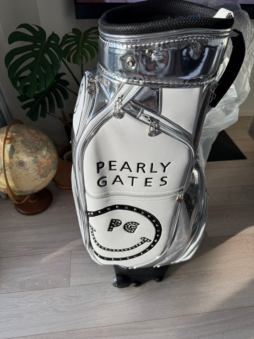 PEARLY GATES キャディバッグ ホワイト/シルバー
