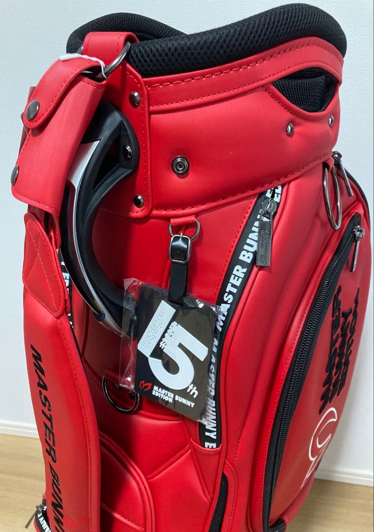 新品 パーリーゲイツ マスターバニー PRO仕様キャディバッグ 赤 UNISEX