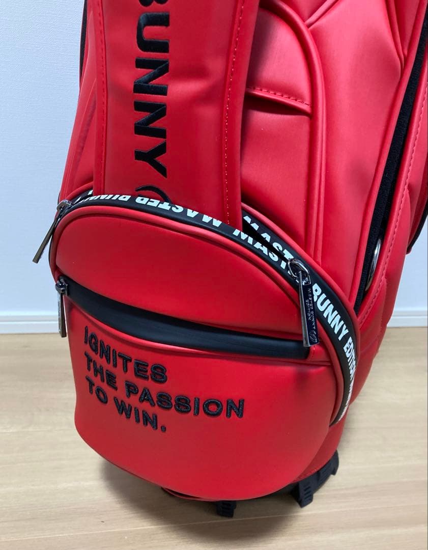 新品 パーリーゲイツ マスターバニー PRO仕様キャディバッグ 赤 UNISEX