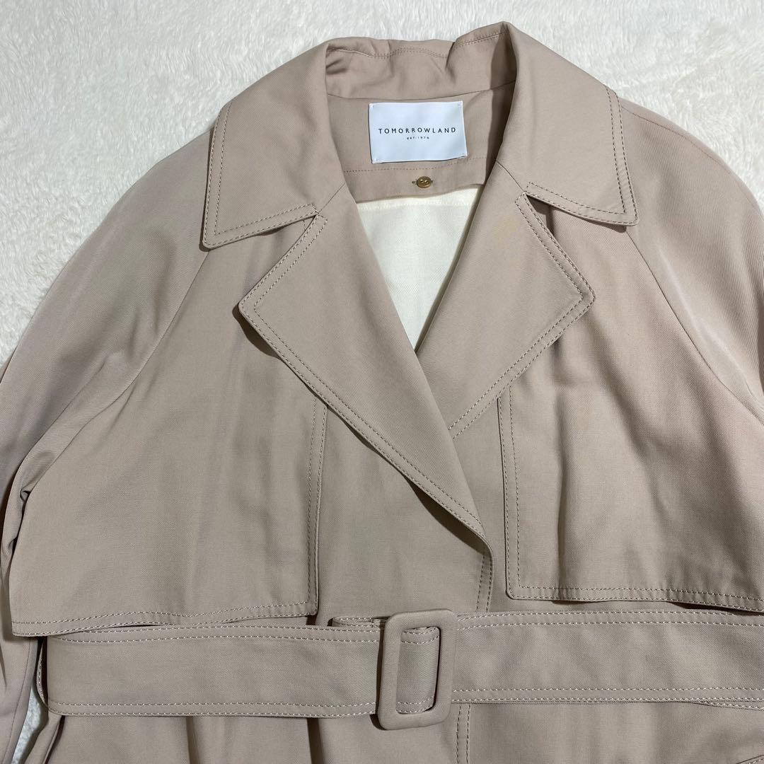 現行　トゥモローランド　ウールギャバジン ガウンコート　ライナー付き