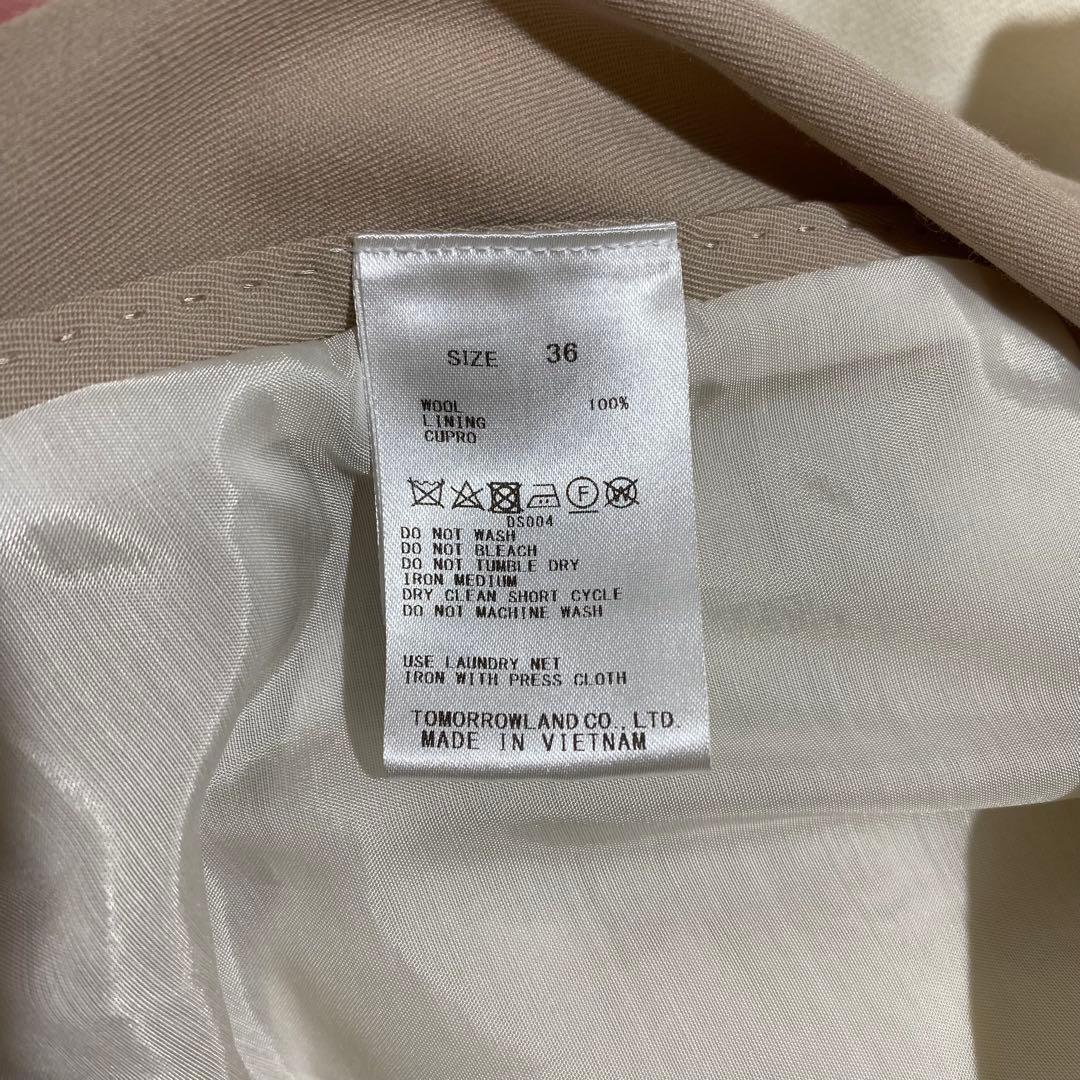 現行　トゥモローランド　ウールギャバジン ガウンコート　ライナー付き