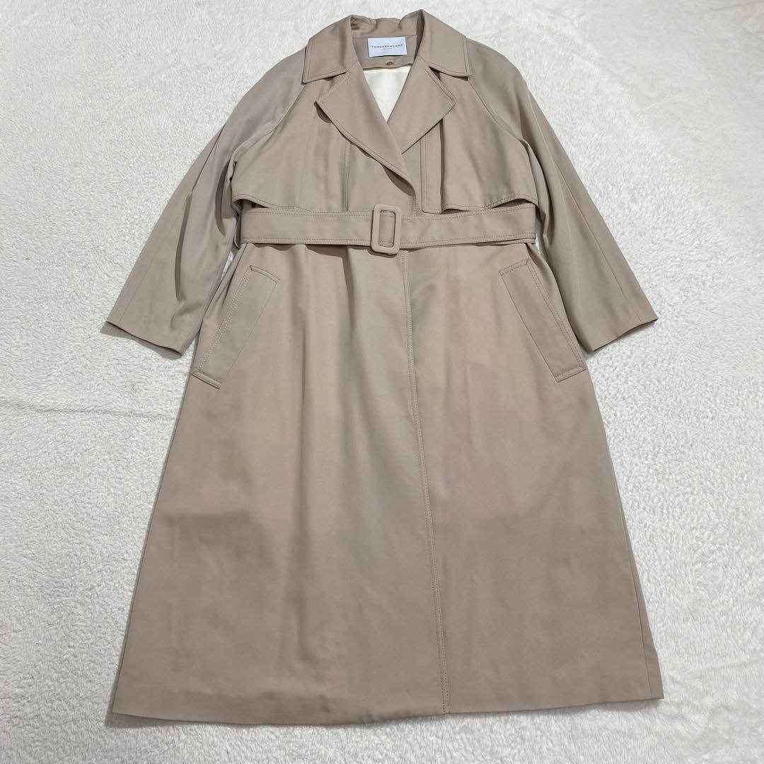 現行　トゥモローランド　ウールギャバジン ガウンコート　ライナー付き