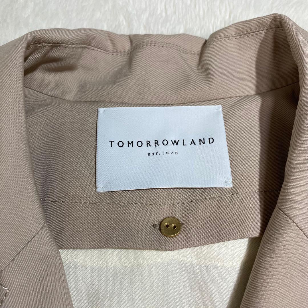 現行　トゥモローランド　ウールギャバジン ガウンコート　ライナー付き