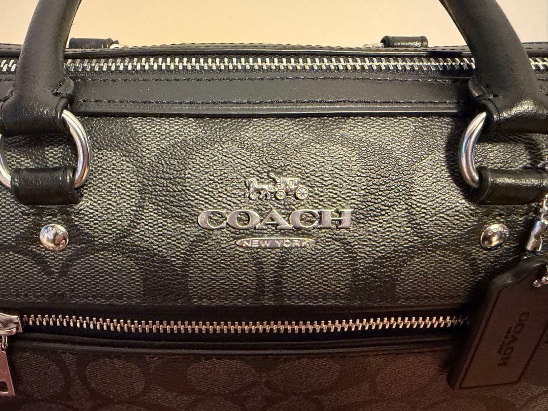 【COACH】 バッグ 2Way 黒（金具はシルバー）手提げ•ショルダー