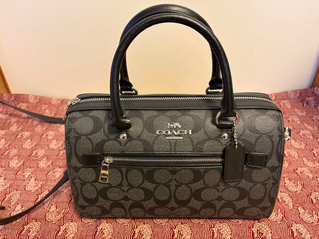 【COACH】 バッグ 2Way 黒（金具はシルバー）手提げ•ショルダー