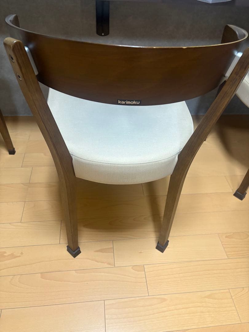 ②カリモク【チェア*1脚】(ダイニングテーブル＆チェア4脚セット)