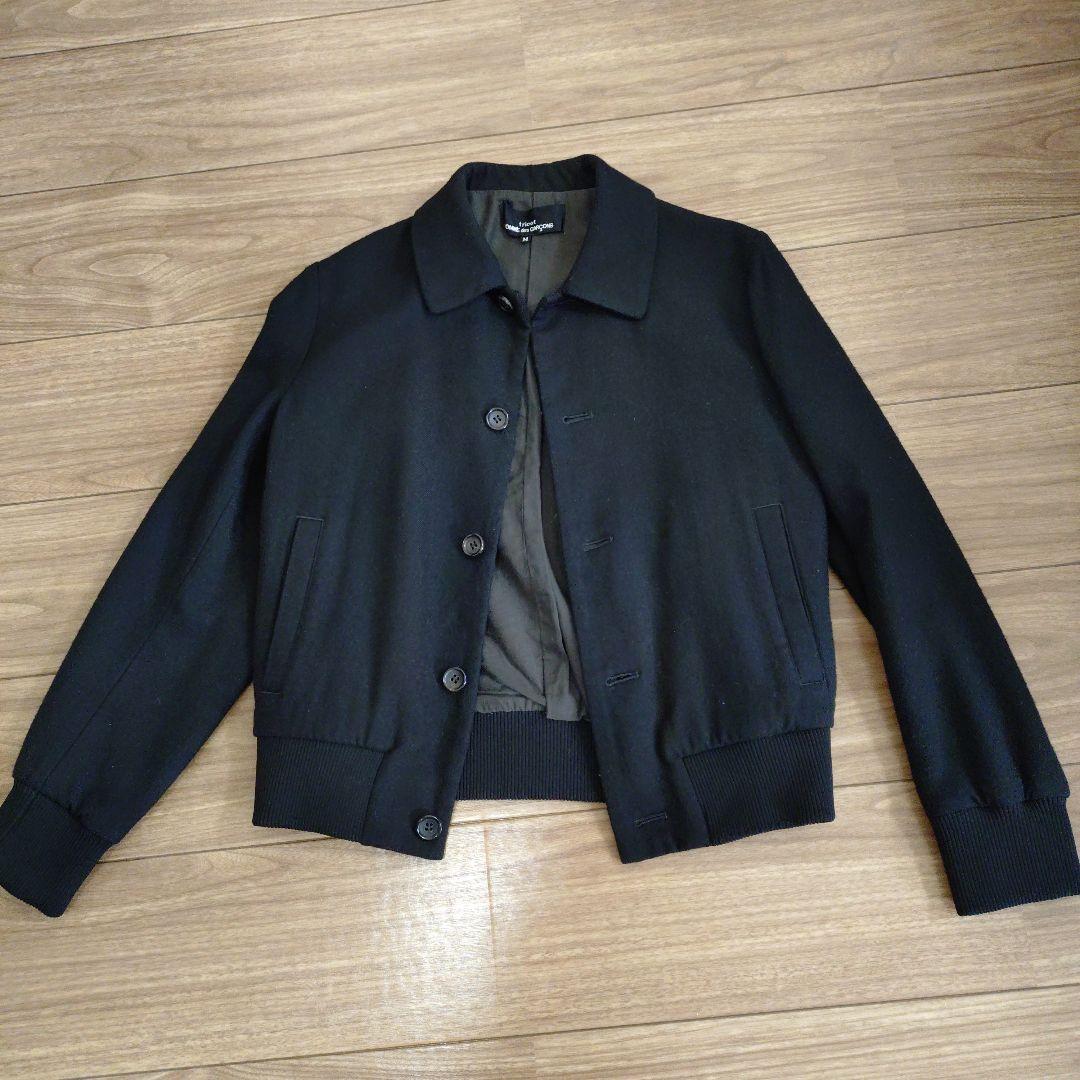 トリココムデギャルソン　ジャケットブルゾン　　ブラック　ウール