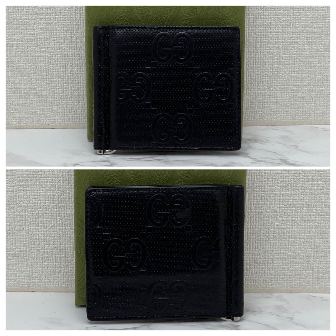 グッチ GGエンボス マネークリップ ブラック GUCCI