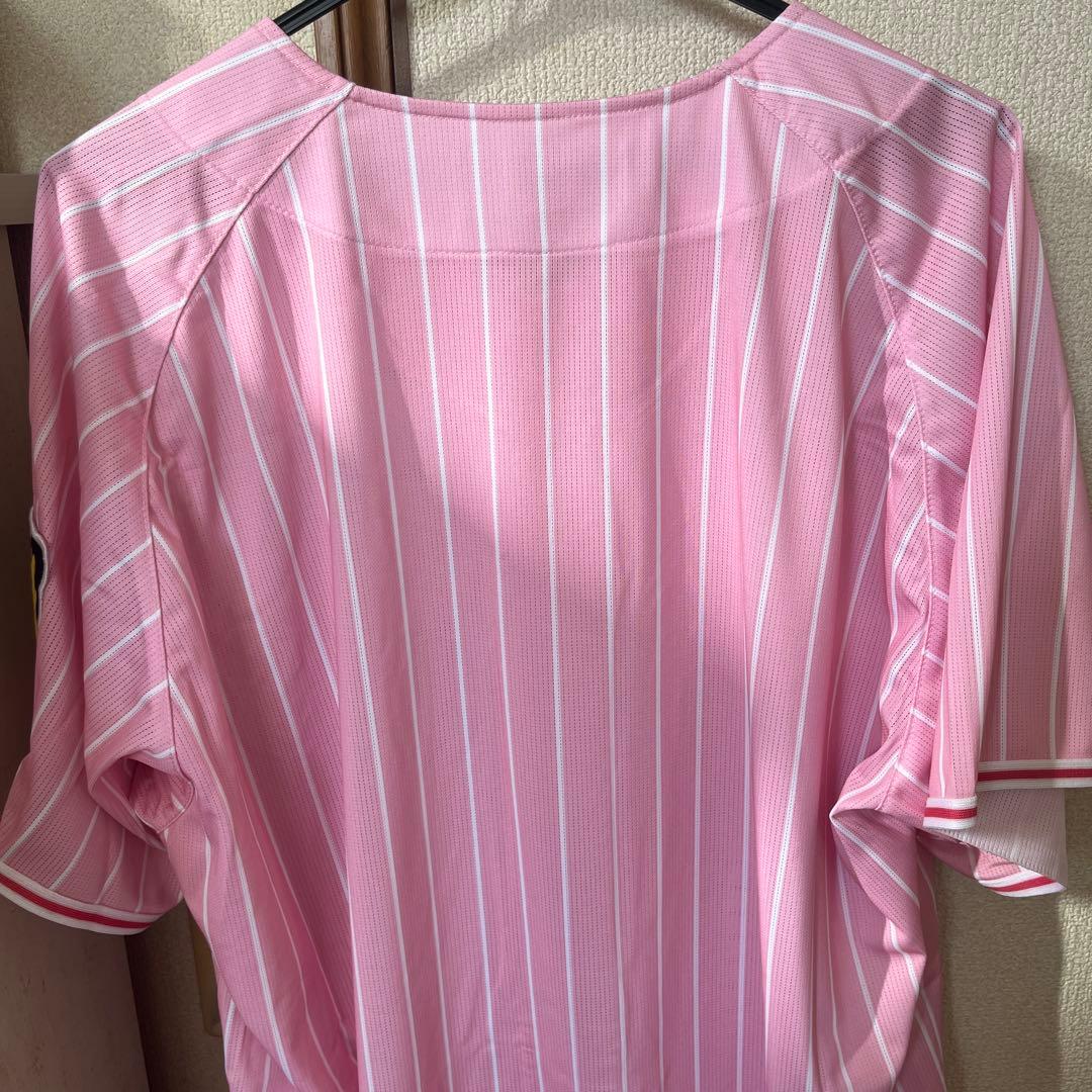 【未使用】阪神タイガース カラーデザインユニフォーム ライトピンク サイズXO