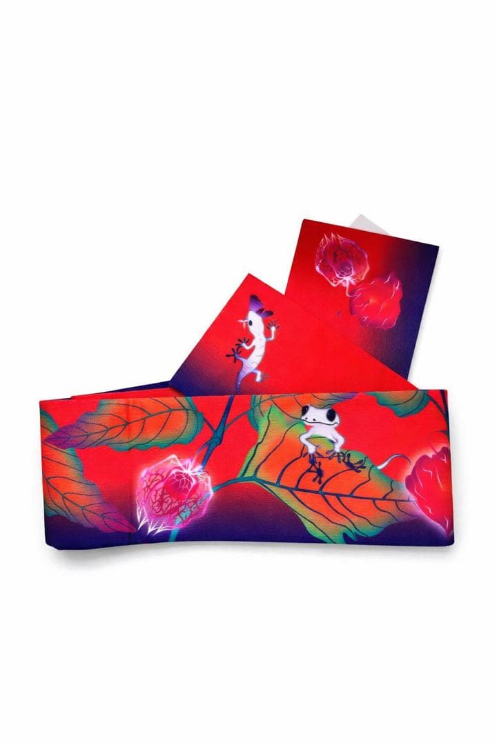 iroca 半幅帯 鬼灯とヤモリ