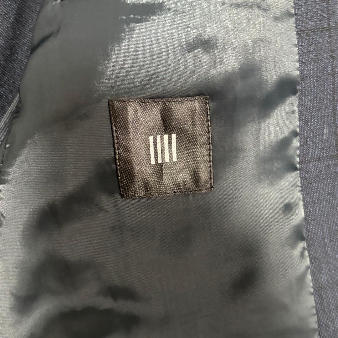 美品✨SUIT SELECT スーツ セットアップ 4S チェック 紺 A6