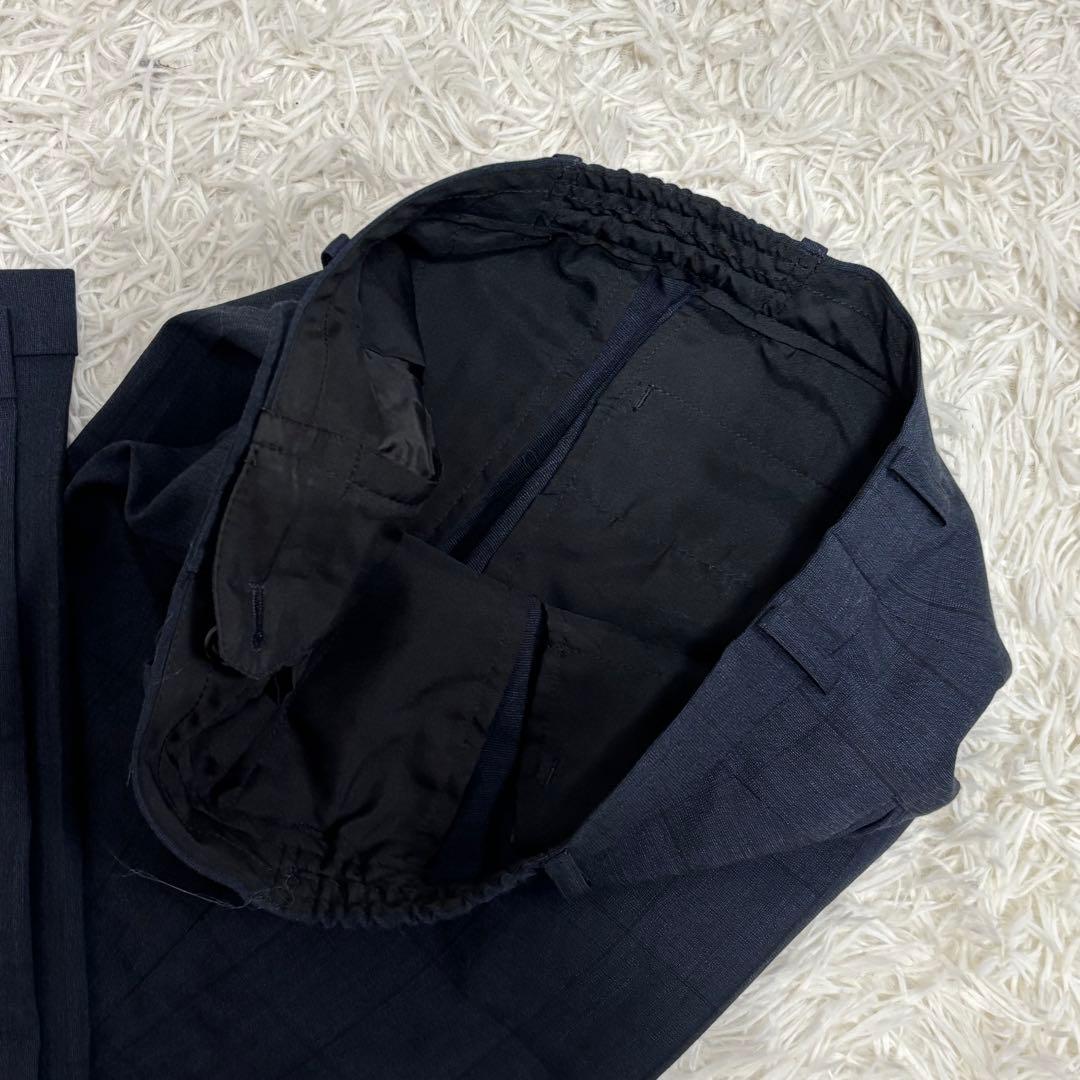 美品✨SUIT SELECT スーツ セットアップ 4S チェック 紺 A6