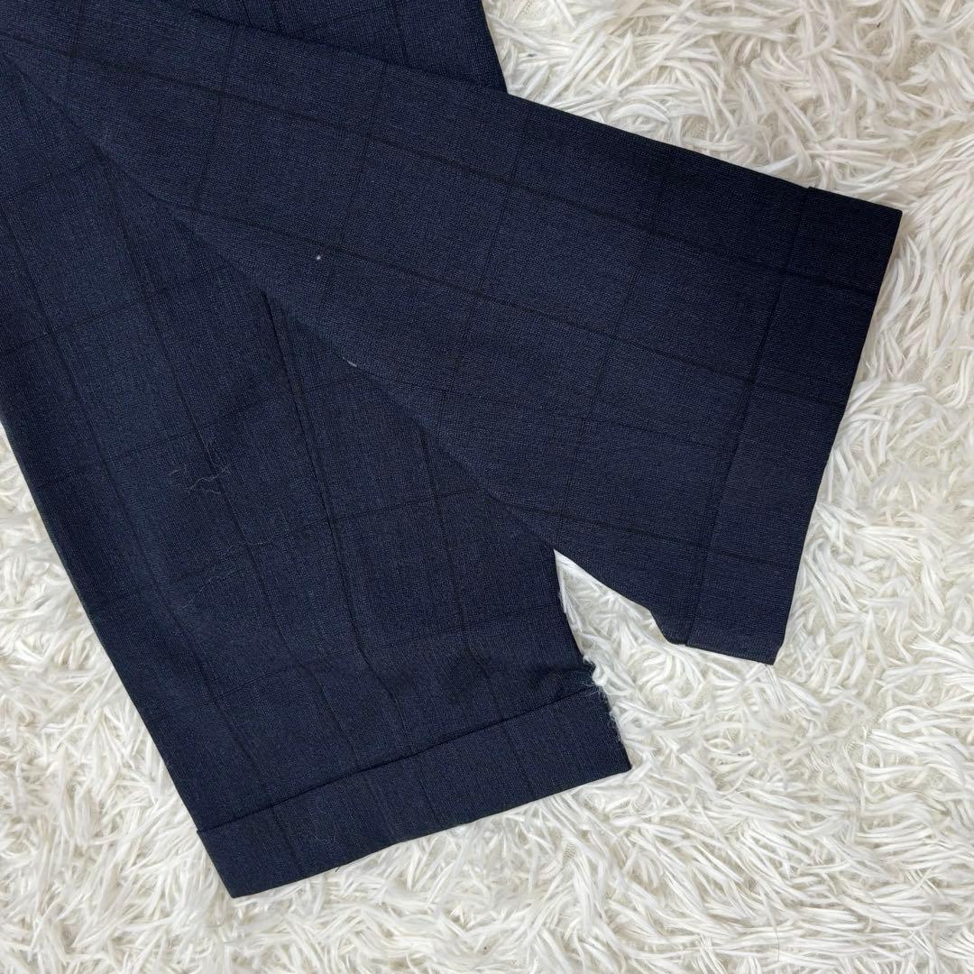 美品✨SUIT SELECT スーツ セットアップ 4S チェック 紺 A6