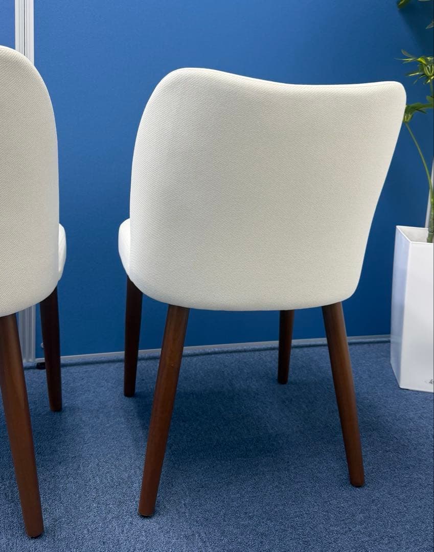 0207-K0025 ダイニングチェア 2脚セット ホワイト