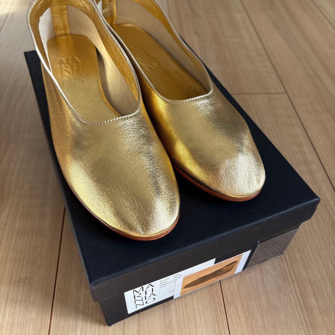 【新品未使用】＜MARTINIANO＞GLOVE Gold COLOR/38