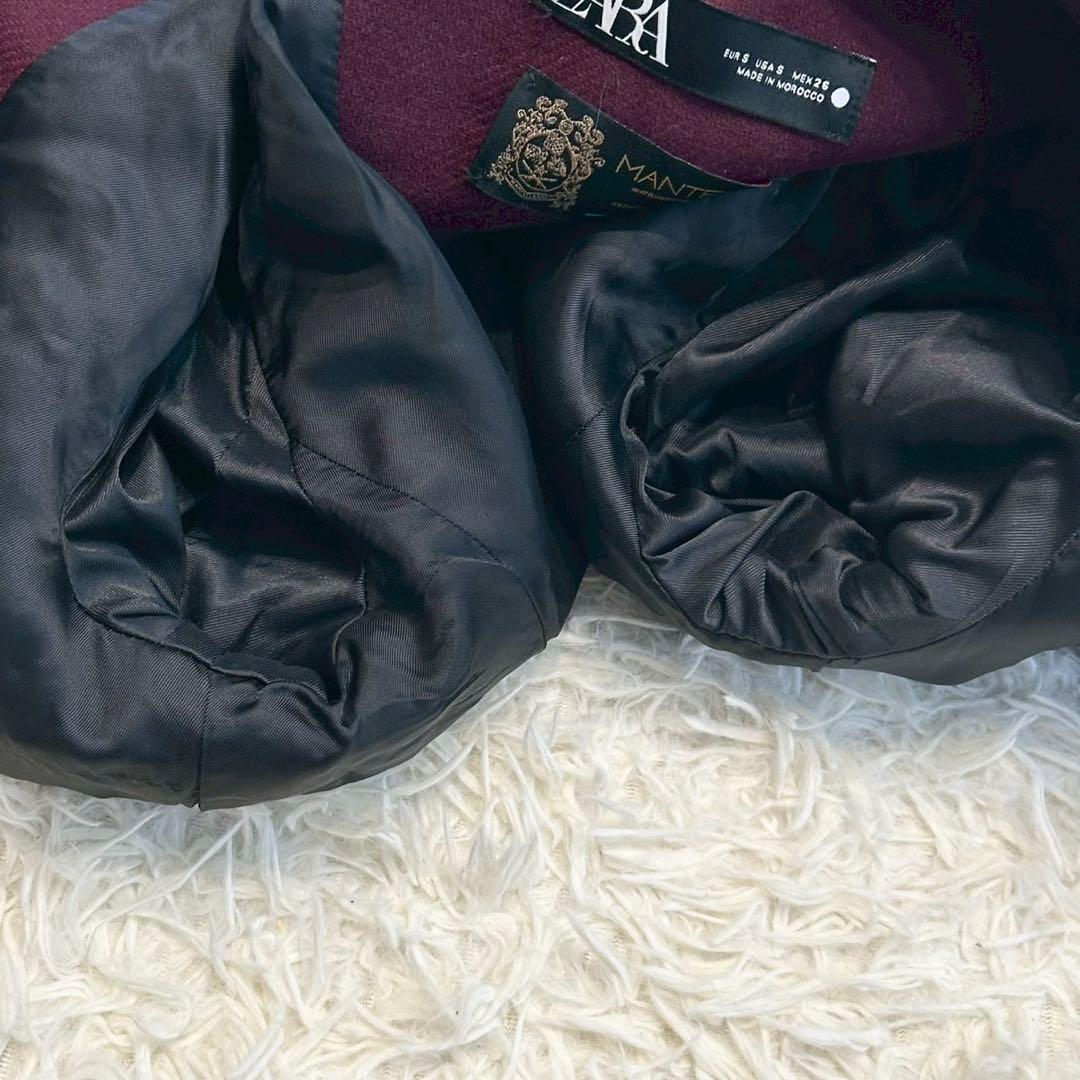 ✨美品✨ ザラ 近年モデル ダブルチェスターコート マンテコ ウール混 金ボタン