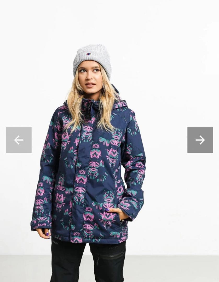 Burton スノーボード用 ネイビー花柄ジャケット