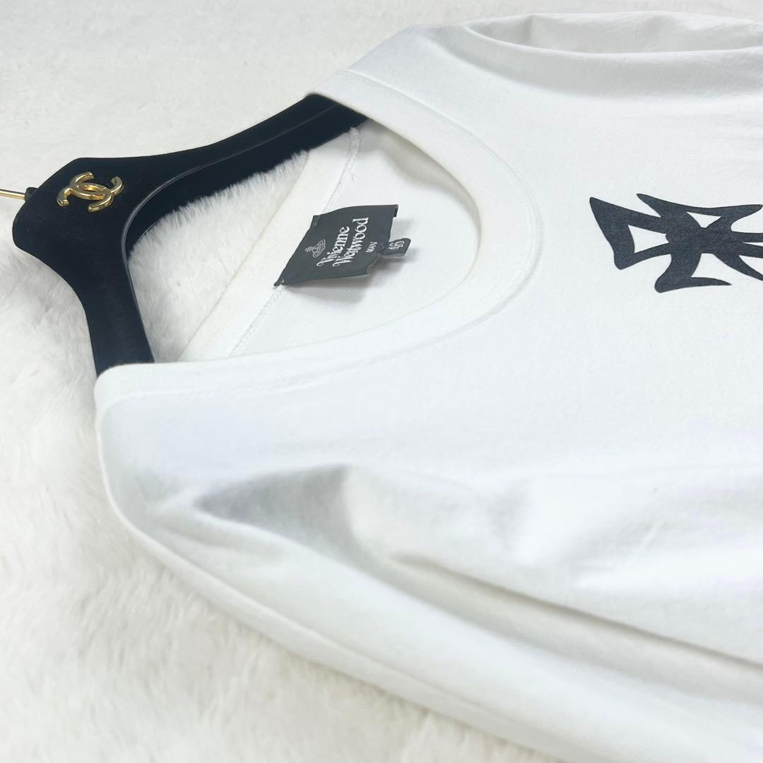 【ヴィヴィアンウエストウッドマン】フロントオーブロゴ長袖カットソー☆コットン☆M