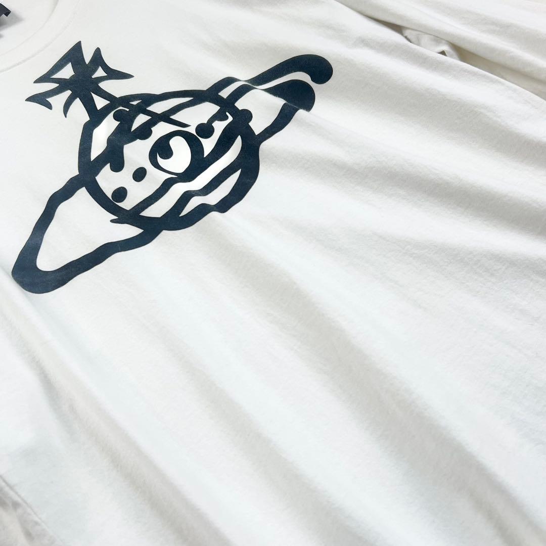 【ヴィヴィアンウエストウッドマン】フロントオーブロゴ長袖カットソー☆コットン☆M