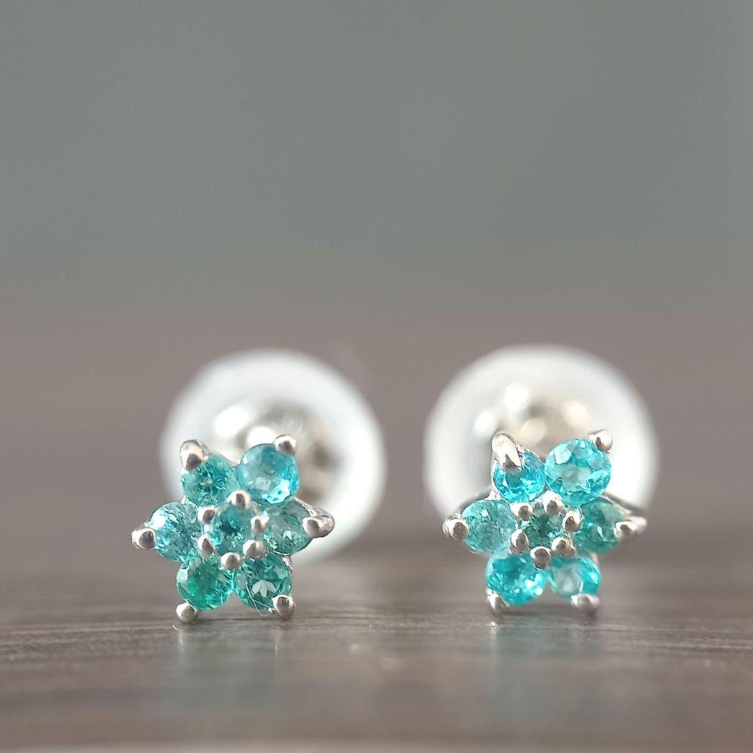 Pt900 パライバトルマリン ピアス