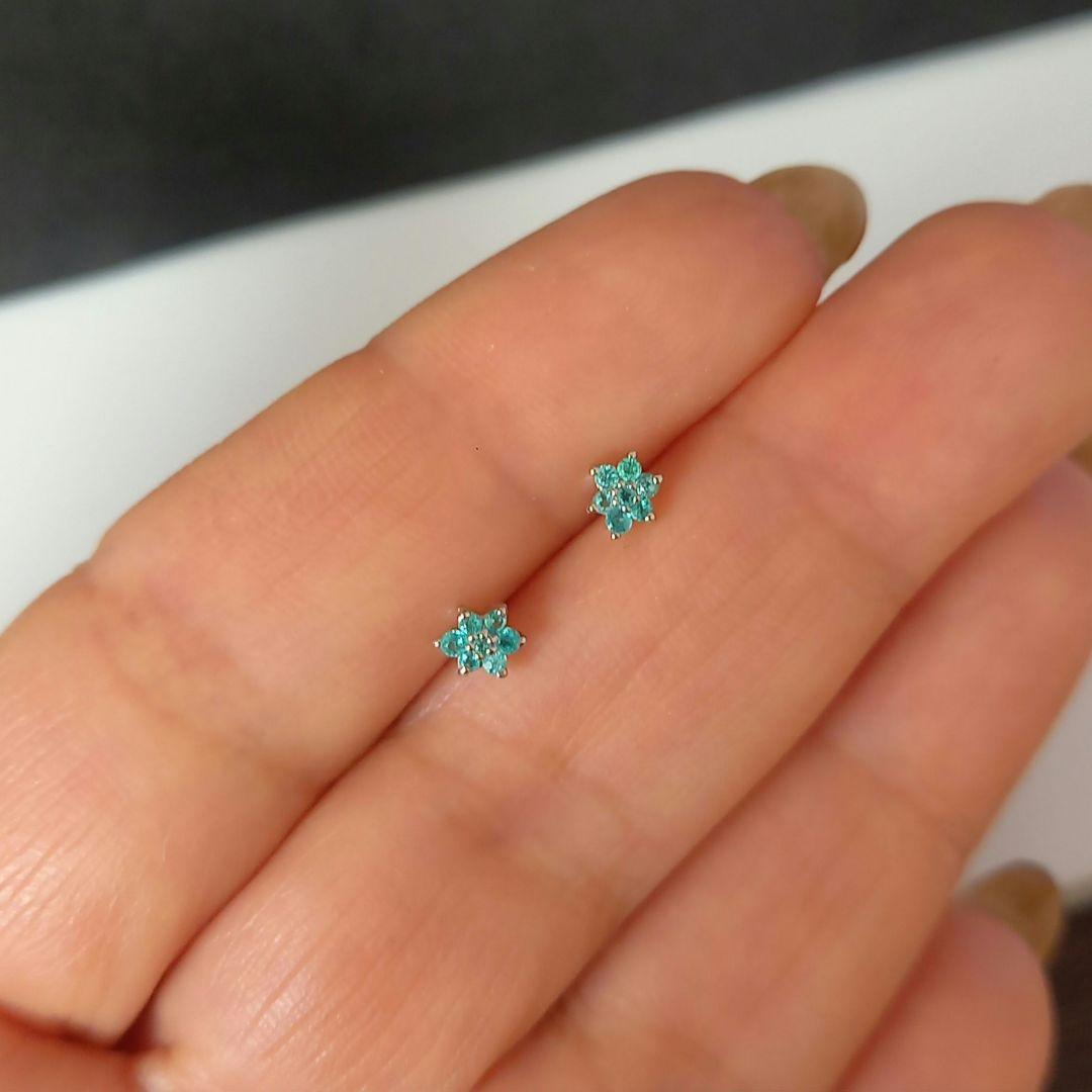 Pt900 パライバトルマリン ピアス