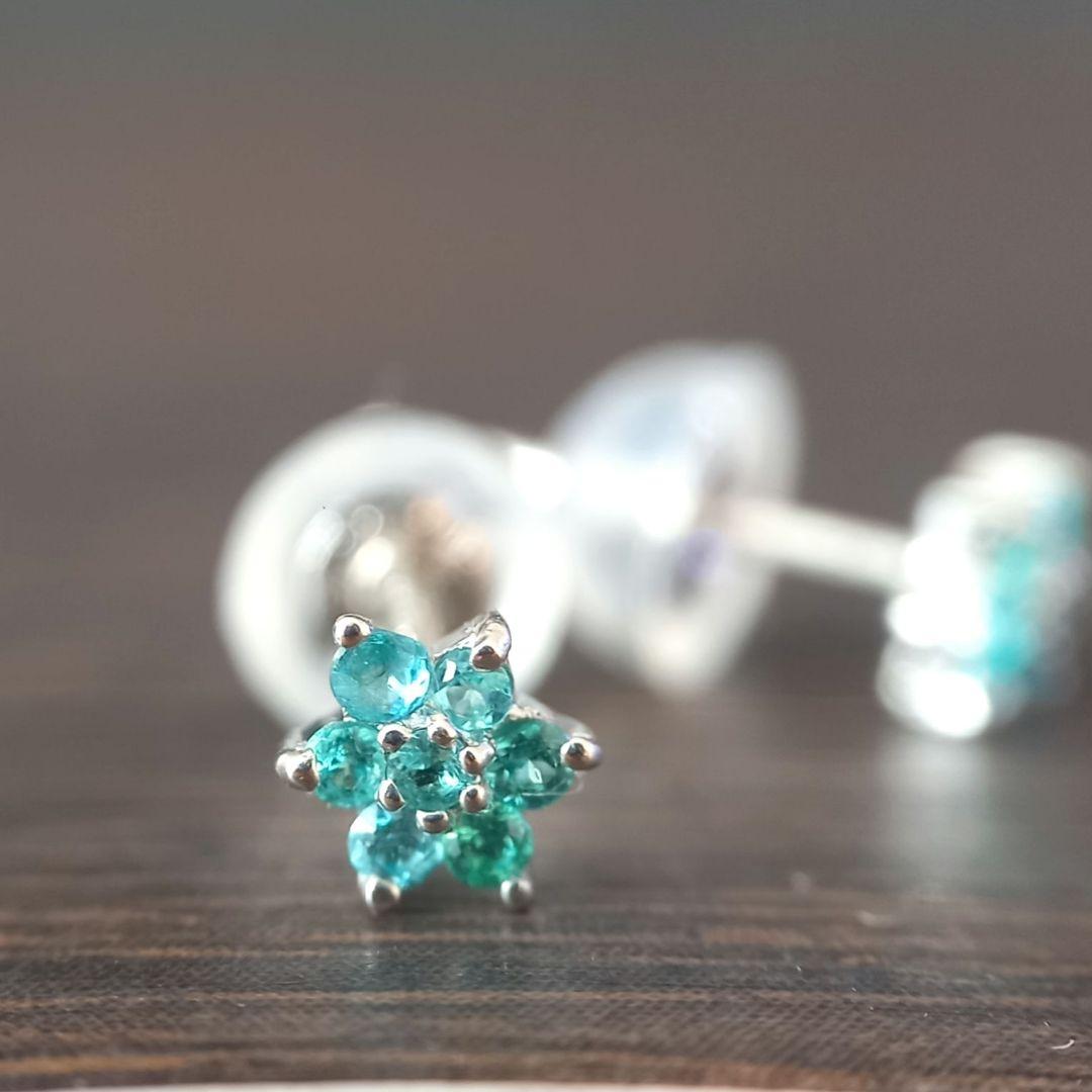 Pt900 パライバトルマリン ピアス