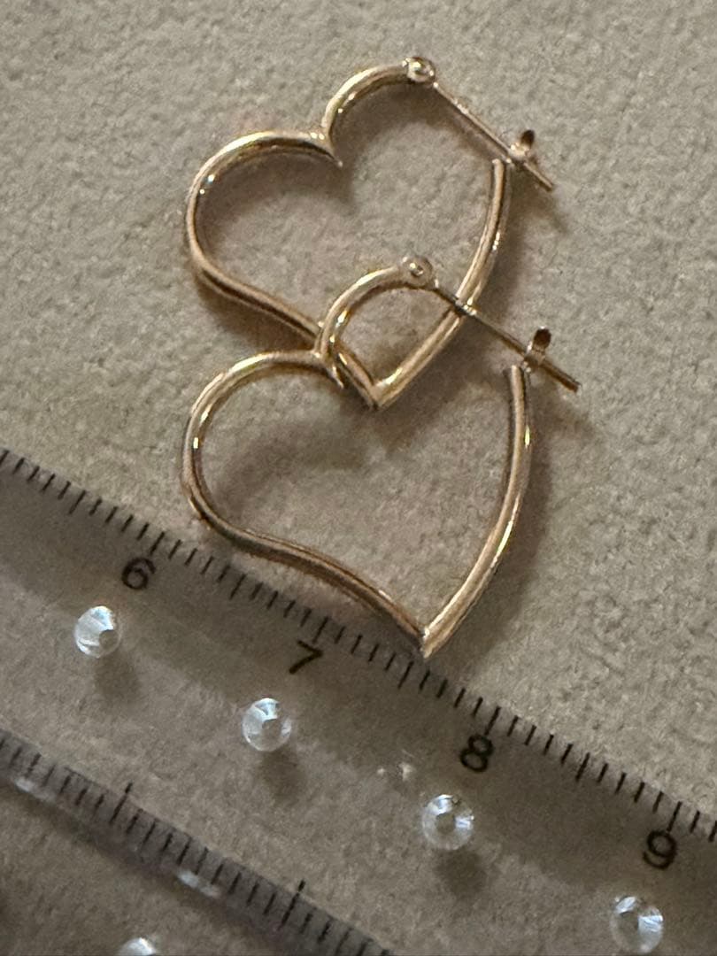 k18PG ダイヤモンドスマイル　ハートピアス