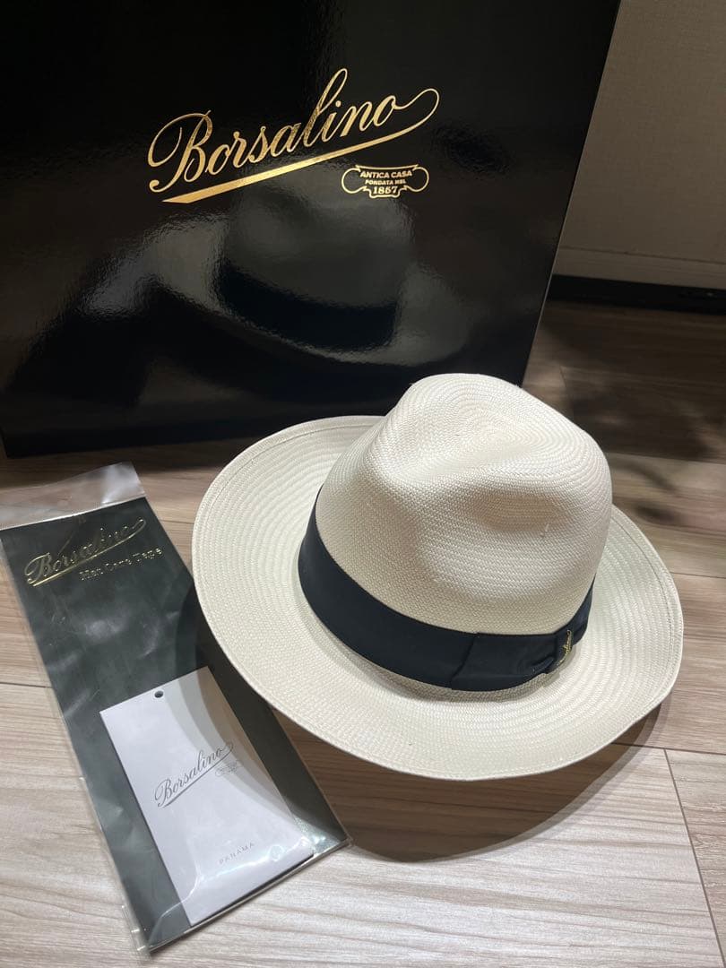 【美品】BORSALINO ボルサリーノ パナマハット BOX付