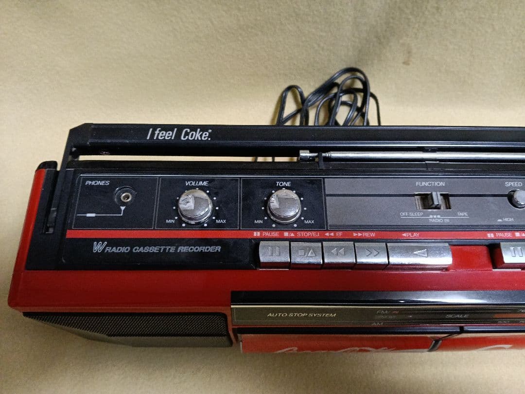 Coca-Cola ダブルカセットラジカセ　ジャンク品