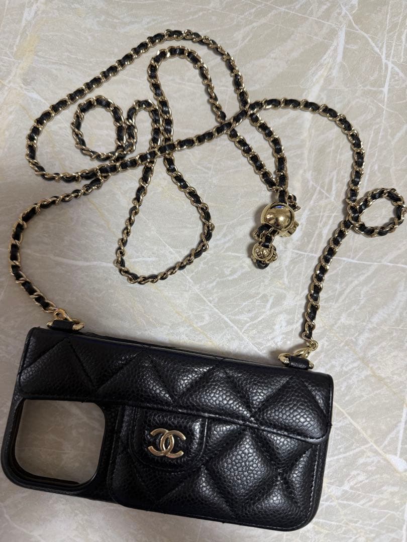 CHANEL チェーン ショルダー付 キャビアスキン マトラッセ 16 PRO