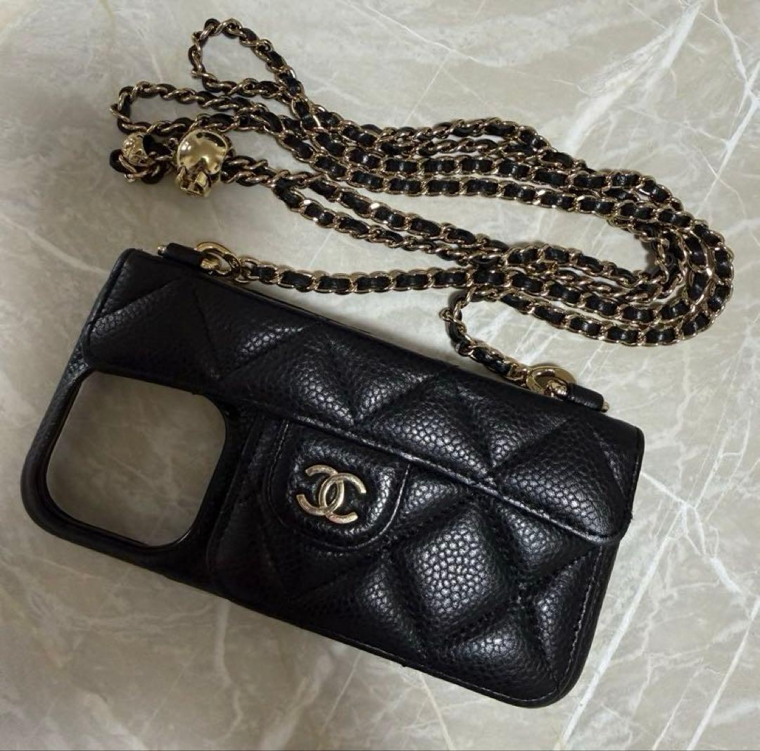 CHANEL チェーン ショルダー付 キャビアスキン マトラッセ 16 PRO