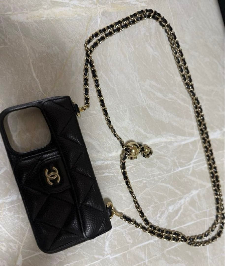 CHANEL チェーン ショルダー付 キャビアスキン マトラッセ 16 PRO