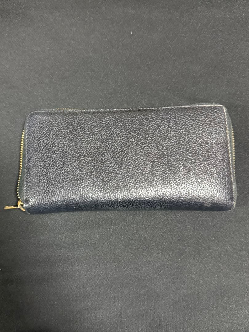 グッチ GUCCI ズゥミ カーフレザーラウンドファスナー ブラック