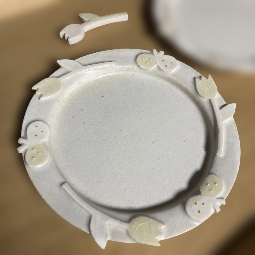 佐野智子　さんチューリップセットプレート2枚　箸置き2個 新品未使用　器　皿