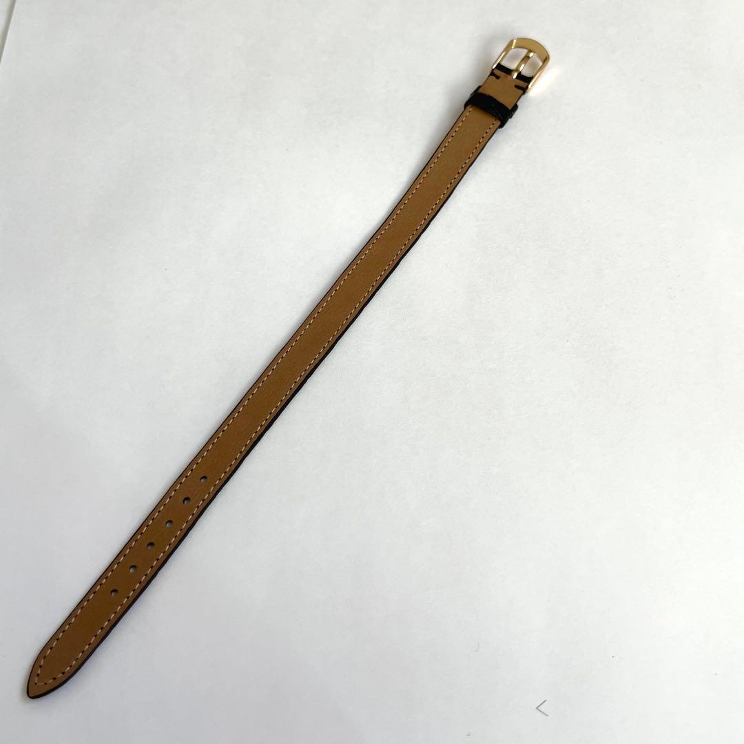 新品未使用　ワニ革　カイマン引き通し時計ベルト　10mm 黒