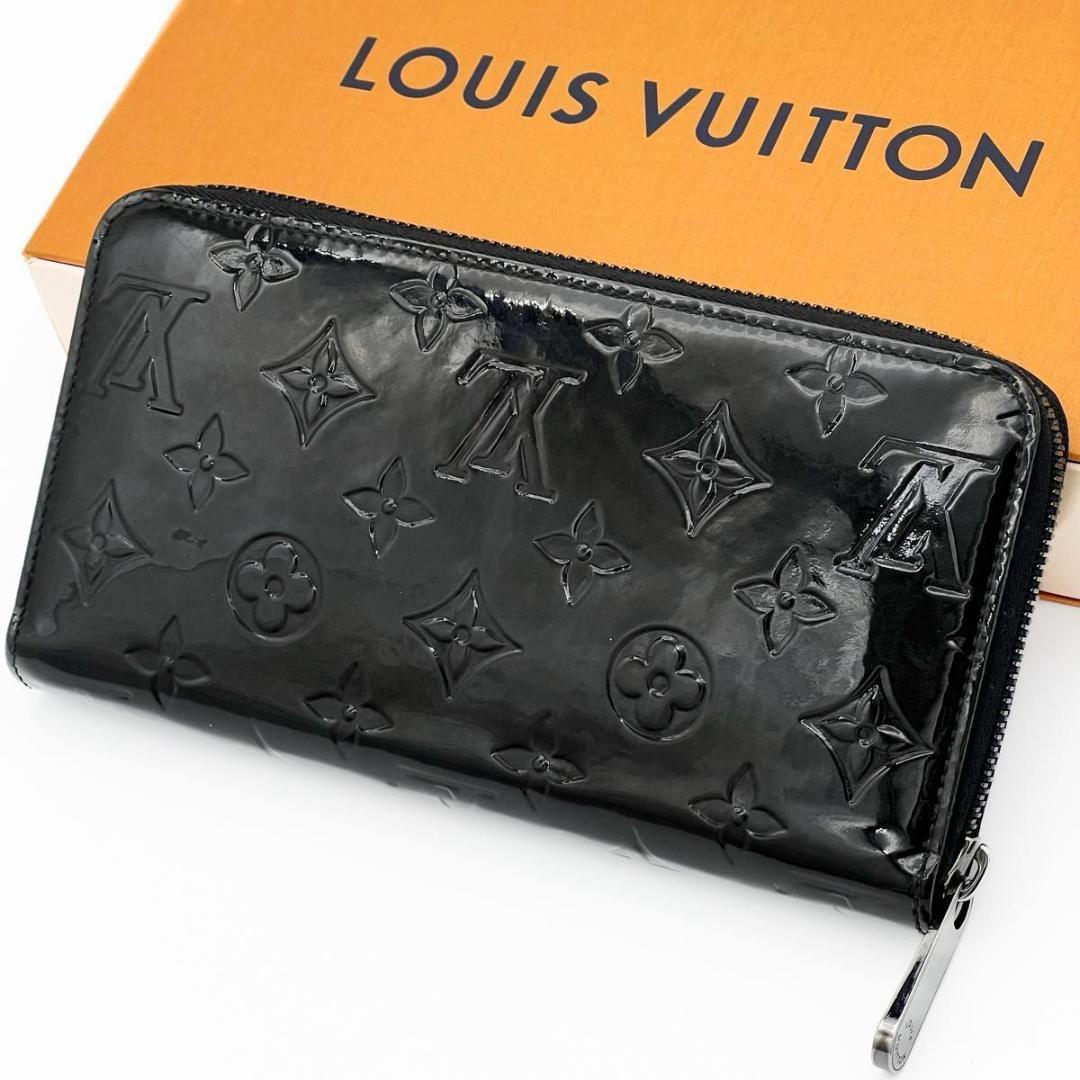 【使用わずか】ヴィトン ヴェルニ ジッピーウォレット ラウンド 長財布 黒